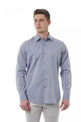 Bagutta Gray Cotton Men Shirt -   -  Bagutta.